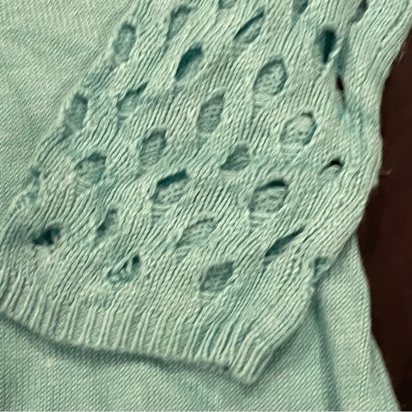 Bebe Turquoise Slouchy Neck Sweater - Picture 3 of 4